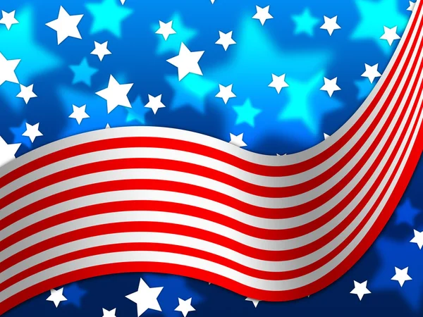 American Flag Background Means National Proud And Identit — Stock Photo, Image