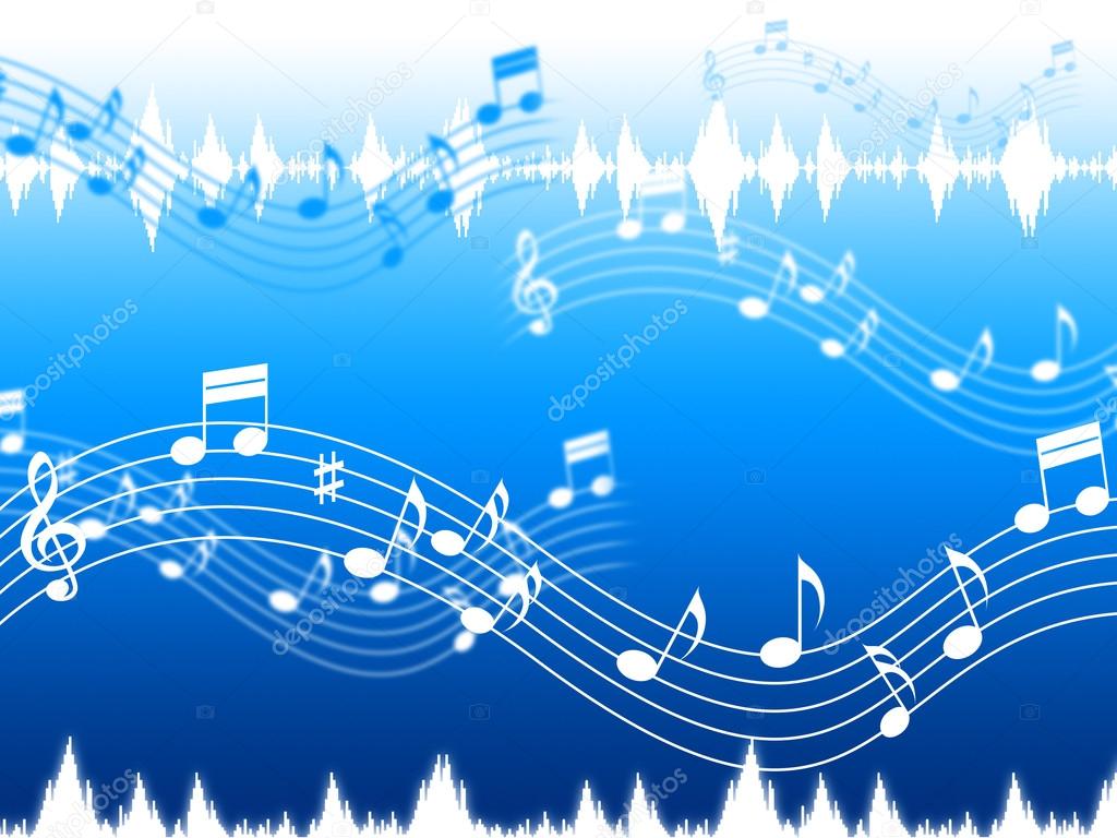 Blue Music Background Means Soul Jazz Or Blue