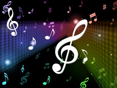 müzik arka plan notları ve şarkı demek