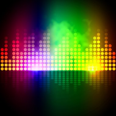 Fondo de música ecualizador significa volumen supera displa