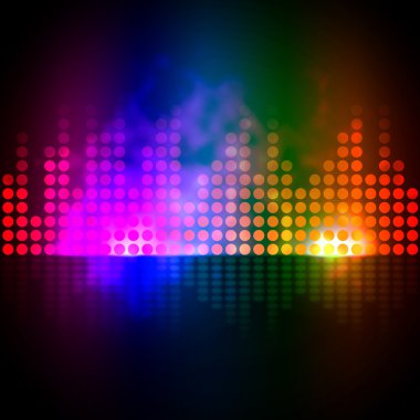 Nabız parça veya ses frequenc müzik ekolayzer arka plan gösterir