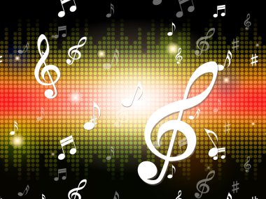 nota ve ses müzik arka plan gösterir
