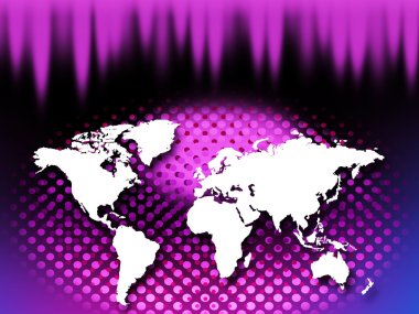 atlas ülkeler ve eart harita arka plan gösterir