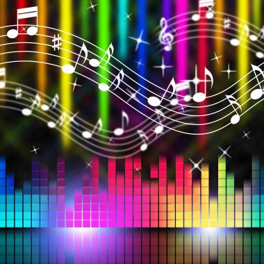 müzik arka plan şan ve musica oynamak anlamına gelir.