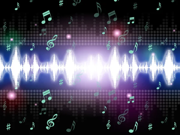 Soundwaves Background Mean Music Singing And Melodie — Stock Photo, Image