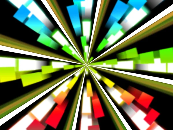 Wheel Background Shows Multicolored Rectangles And Spinnin — Stock Photo, Image