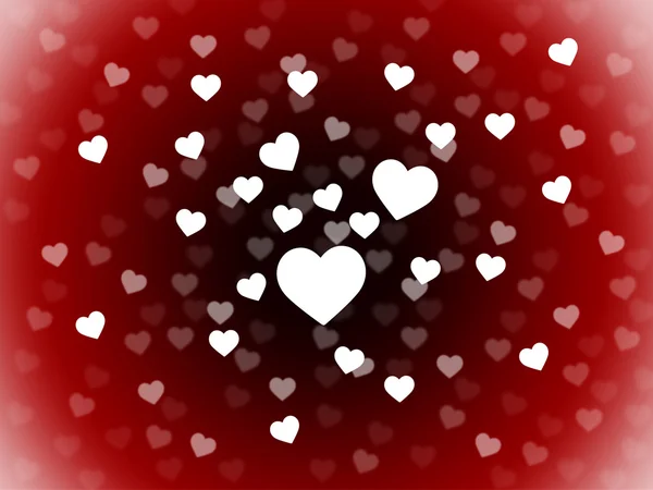 Bando de corações fundo mostra romance paixão e amor — Fotografia de Stock