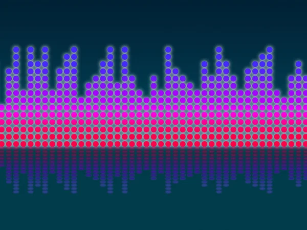 Soundwaves Background signifie faire de la musique et du DJing — Photo