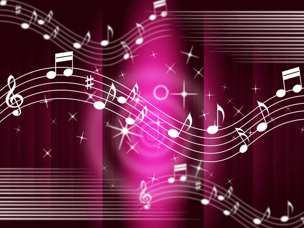 Purple Music Background Means Melody And Tun — Stock Photo, Image