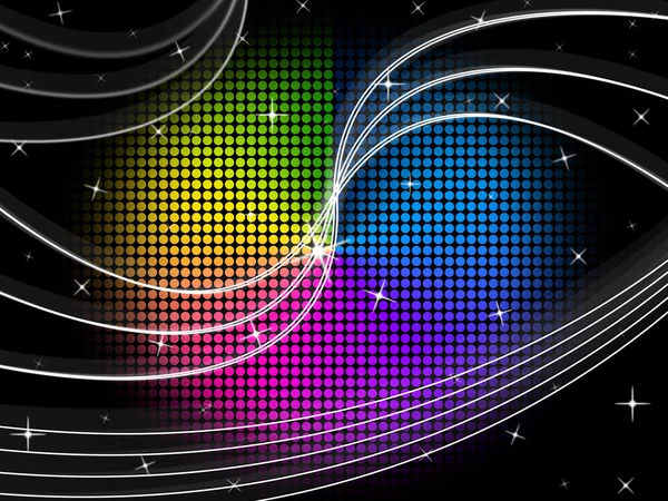 Color Wheel Background Shows Night Sky And Swirl — Stock Photo, Image