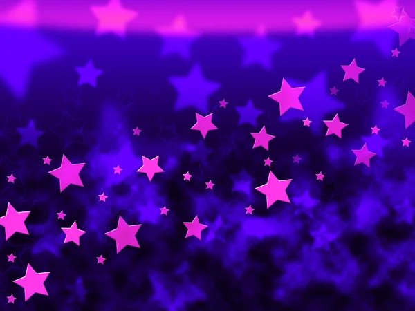 Purple Stars Background Shows Celestial Light And Starr — Stock Photo, Image