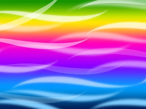 Colorful Waves Background Means Rainbow Wavy Line — Stock Photo, Image