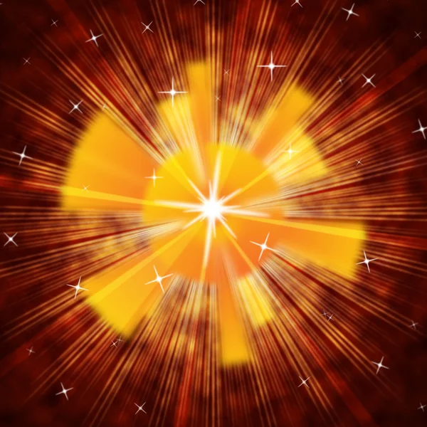 Brown Sun Background Means Radiating Light And Star — Stock Photo, Image