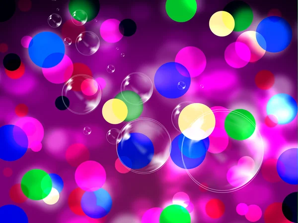 Spot viola sfondo mostra decorazione macchiata e bolla — Foto Stock
