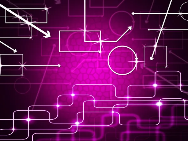 Pink Shapes Background Shows Geometry And Curvy Rectangle — Stock Photo, Image