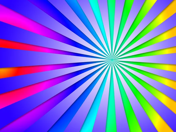 Fond de tunnel rayé vertigineux coloré signifie vertigineux abstractio — Photo