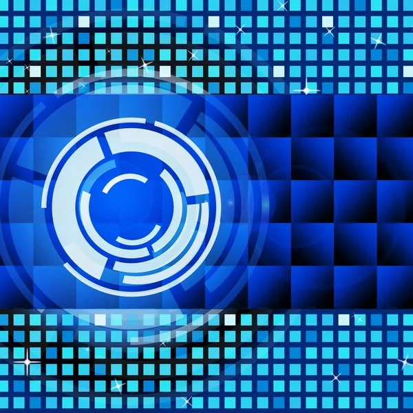 Blue Circles Background Shows LP Disc And Song — Stock Photo, Image