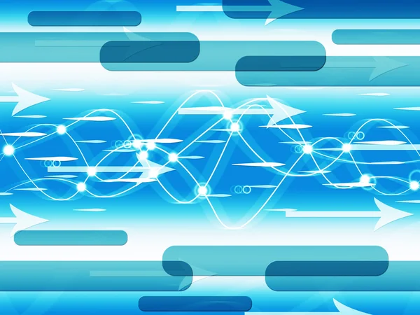 Blue Double Helix Background Means Information Highwa — Stock Photo, Image