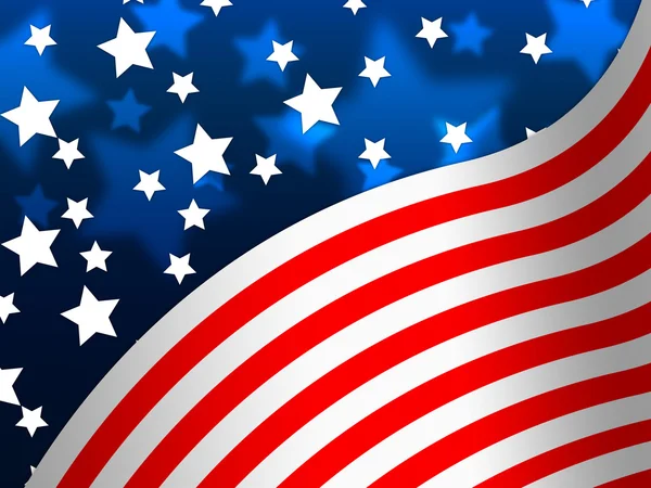 American Flag Banner Means States America And Star — Stock Photo, Image