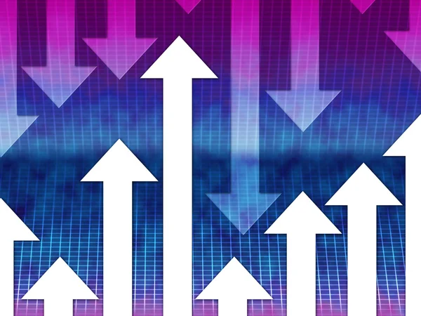 Flechas de fondo significa hacia arriba hacia abajo y Directio — Foto de Stock