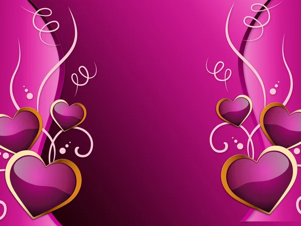 Hearts Background Means Romance  Attraction And Weddin — Stock Photo, Image