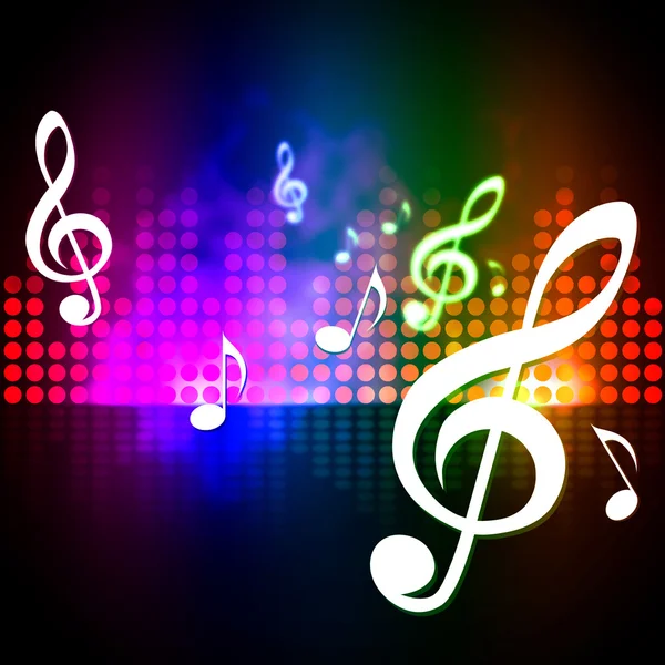 Treble Clef Background Means Music Frequency Displa — Stock Photo, Image