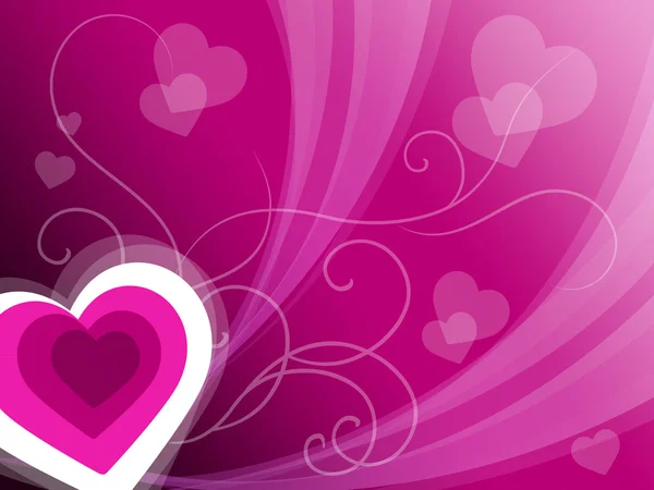 Hearts Background Means Pink Valentines Or Anniversary Car — Stock Photo, Image