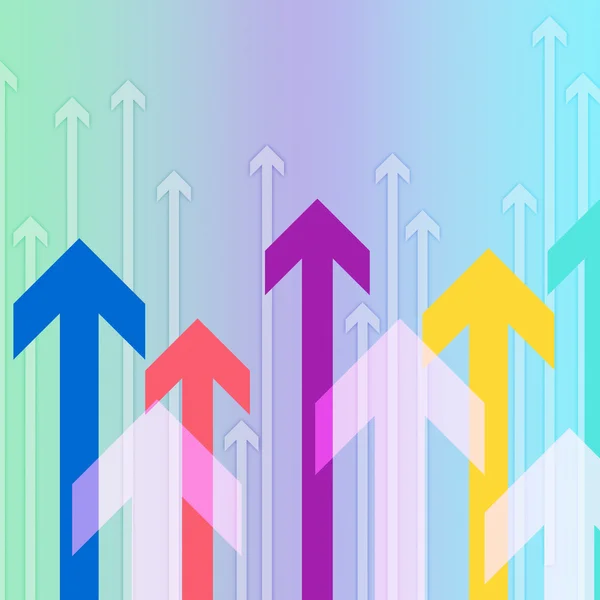 Arrows Background Shows Pointing Up Or Growt — Stock Photo, Image