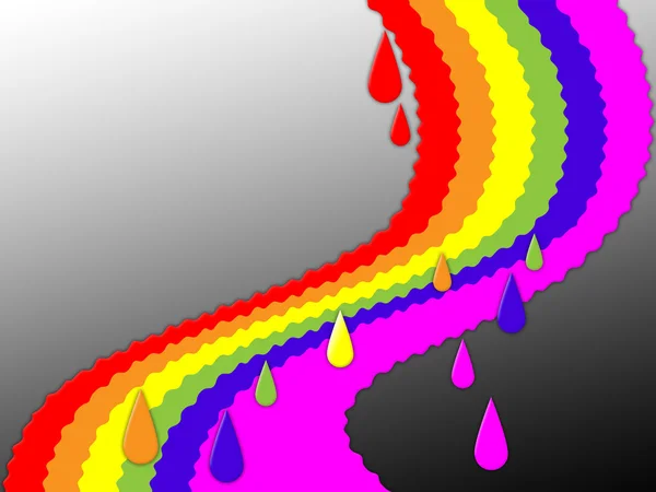 Regenboog achtergrond toont kleurrijke positieve en stor — Stockfoto