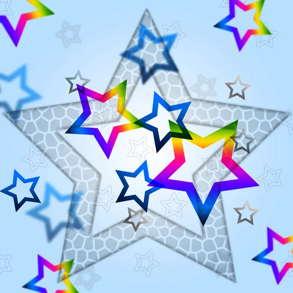 Blue Stars Background Means Heavenly Body And Shinin — Stock Photo, Image