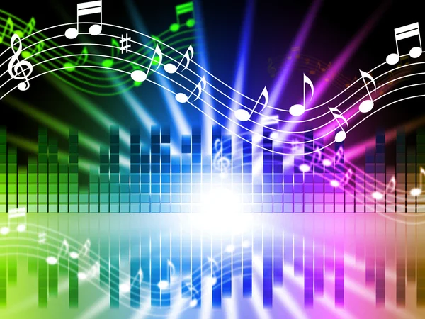 Музыкальный фон означает "петь и танцевать" — стоковое фото