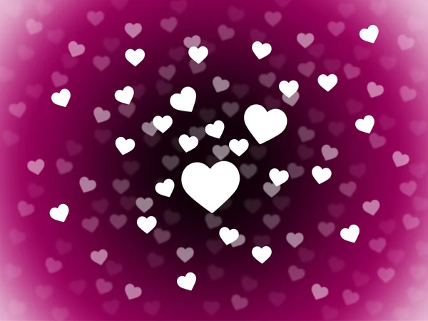 Bunch Of Hearts Background Means Attraction  Affection And In Lo — Stock Photo, Image