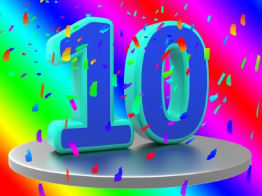 onuncu doğum günü mutlu yıldönümleri ve 10 anlamına gelir.