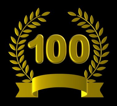 mutlu yıldönümleri ve 100 yüz gösterir