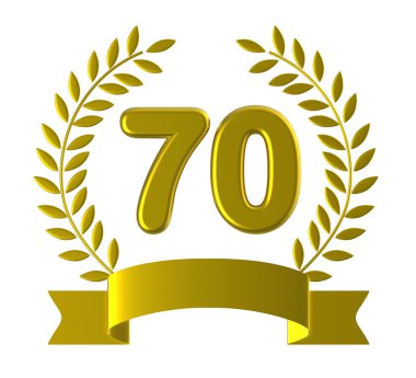 Tebrikler ve 70 yıldönümü doğum gösterir kutlamak