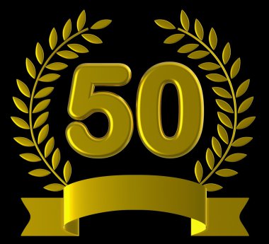 fiftieth birthday mutlu parti ve tebrikler anlamına gelir.