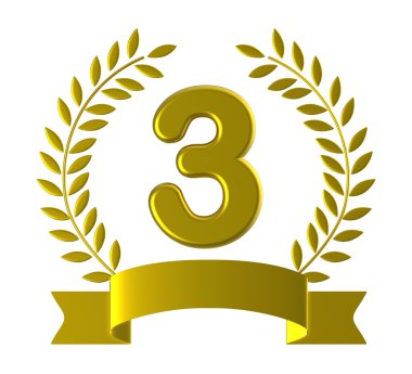 Yıldönümü kutlu olsun ve 3 üçüncü anlamına gelir