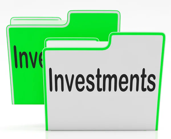 File Investimenti significa amministrazione Organizzazione e impresa — Foto Stock