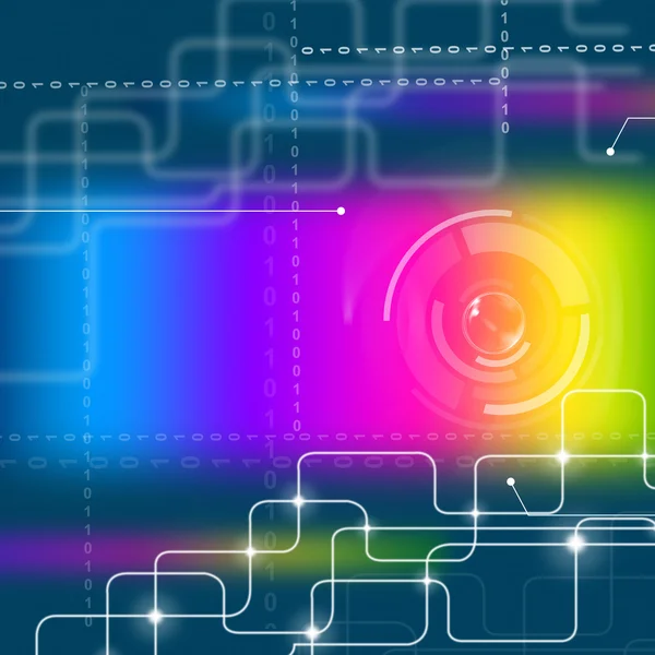 Fondo colorido significa alta tecnología y abstracto — Foto de Stock