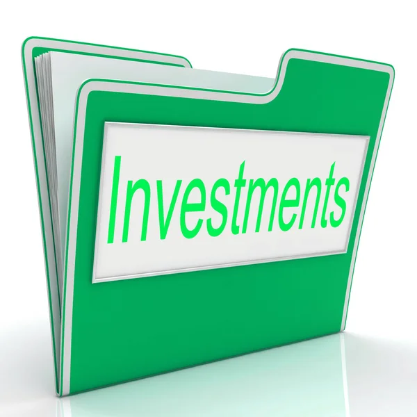 Arquivo de investimentos significa organização Roi e pasta — Fotografia de Stock