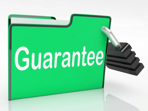 Guarantee Security Shows Private Privacy And Warranteed — Stock Photo, Image