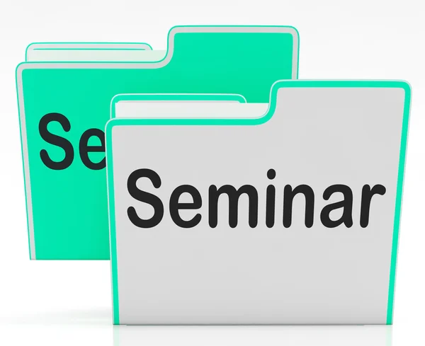 Files Seminar Indicates Workshop Folder And Organize — Stock Photo, Image