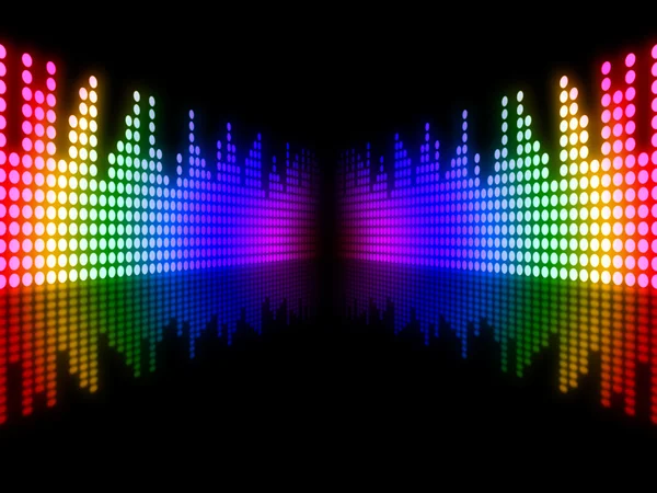 Equalizer-Musik bedeutet Soundtrack und Equalizer — Stockfoto