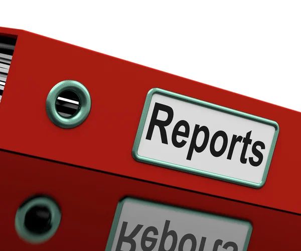 Report File representa el catálogo de documentos y el papeleo —  Fotos de Stock