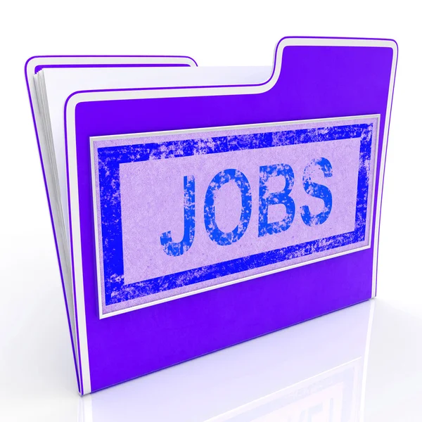 File Jobs Represents Correspondence Recruitment And Work — Stock Photo, Image