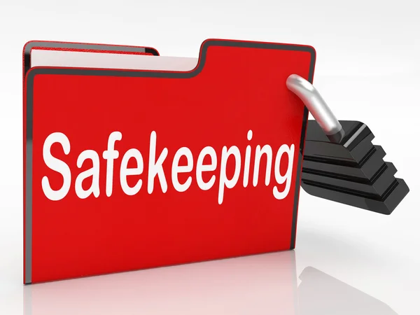 Security Safekeeping Represents Restricted Encryption And Organi — Stock Photo, Image