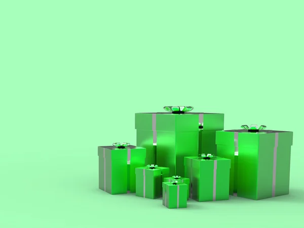 Copyspace verjaardag geeft aan doos van de gift vieren en blanco — Stockfoto