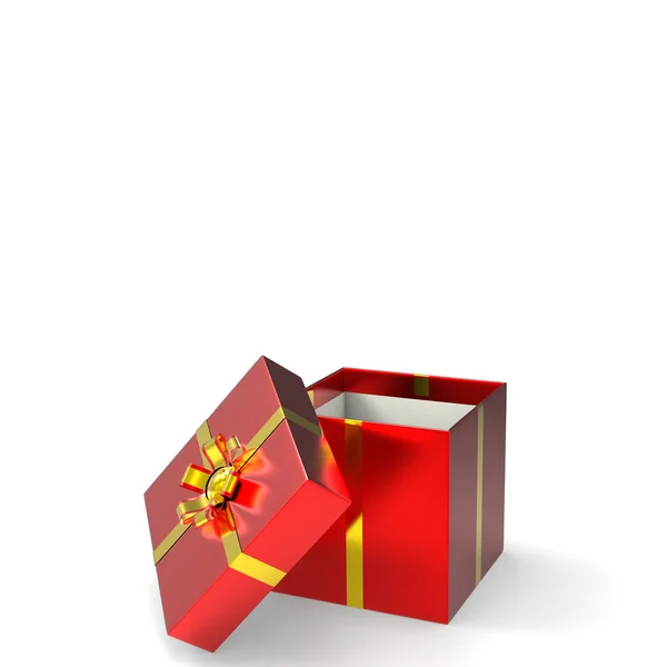 Giftbox boşaltmak sarılı tebrik ve hediyeler temsil eder. — Stok fotoğraf