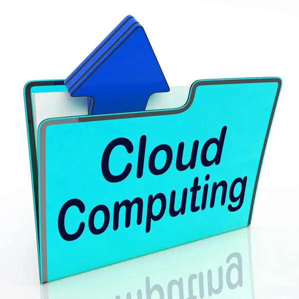 Cloud Computing Means Network Server And Business — Stock Photo, Image