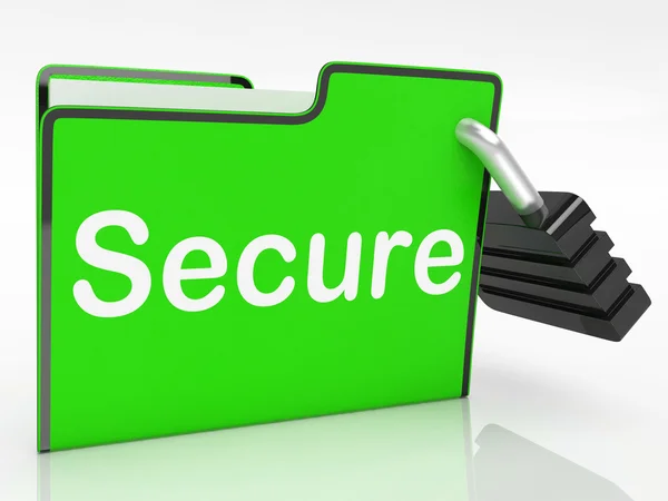 Secure File Indicates Business Organize And Protect — Stock Photo, Image